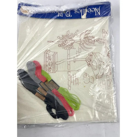 VTG Needles N' Hoops Victorian John Sampler Floss Embroidery Linen Kit #241 NEW - Picture 6 of 6